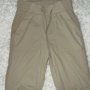 Lululemon Dance Studio Mid Rise Double lined Tan Size 4